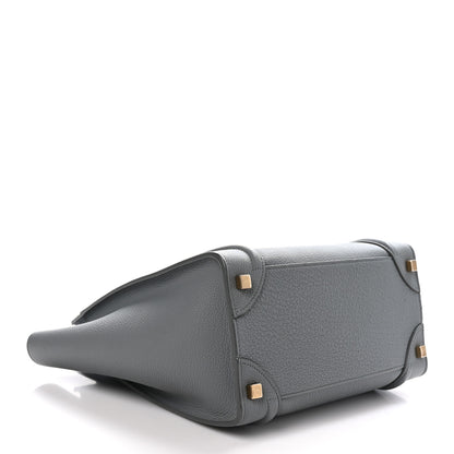 Celine Baby Drummed Calfskin Micro Luggage Kohl 4 of 10