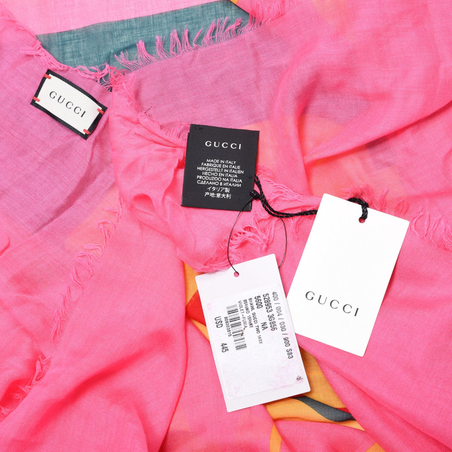 Modal Silk Gucci Two Shawl Fuxia