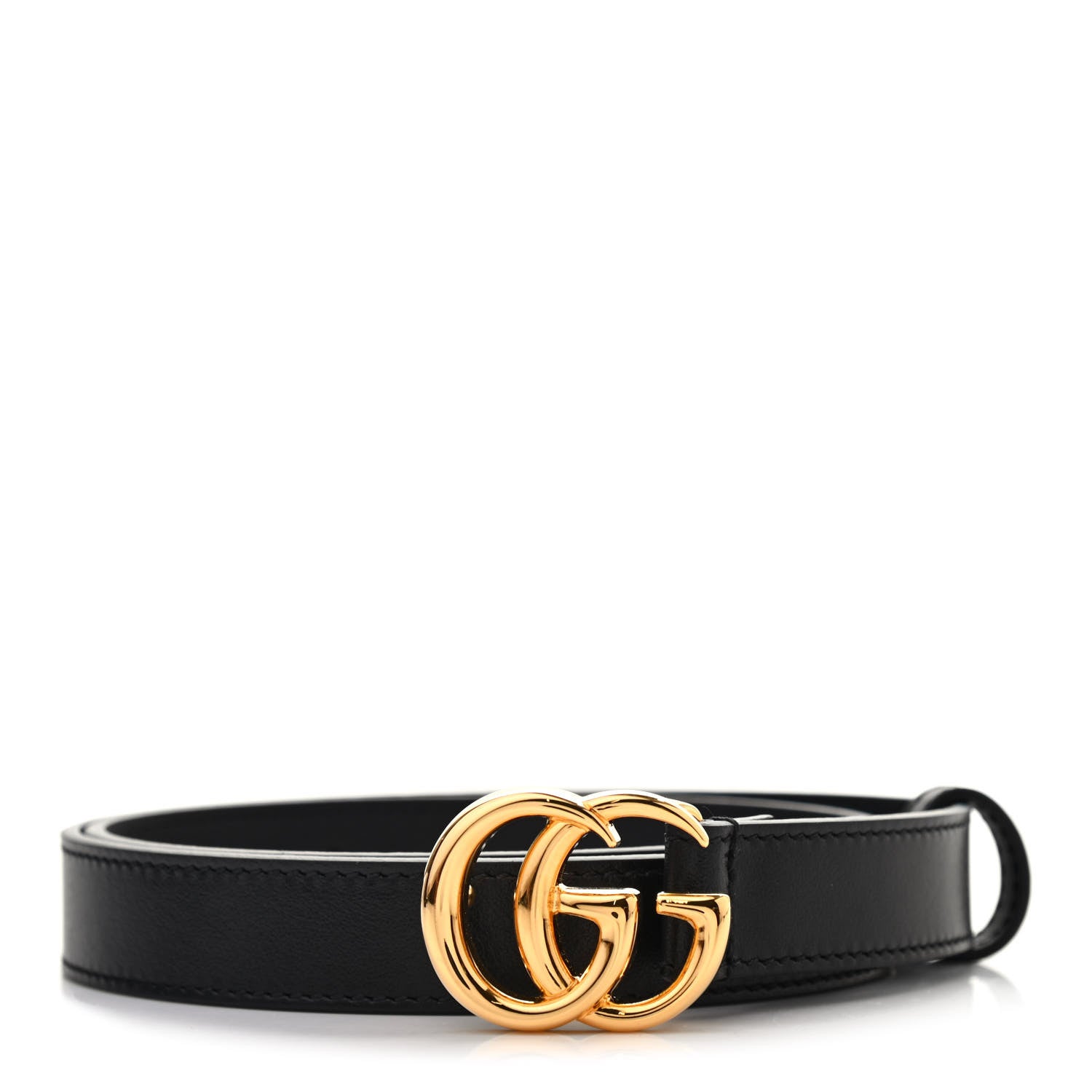 Gucci Plutone Calfskin Double G 20mm Belt 65 26 Black 1 of 5