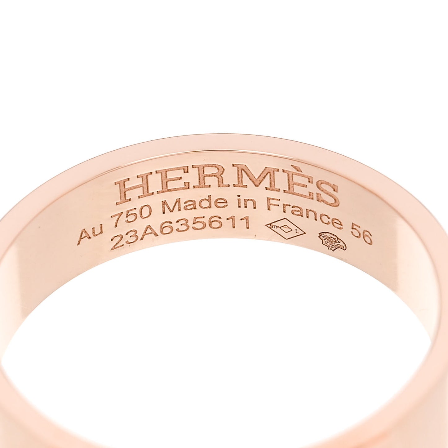 18K Rose Gold Diamond PM Kelly Ring 56 7.5