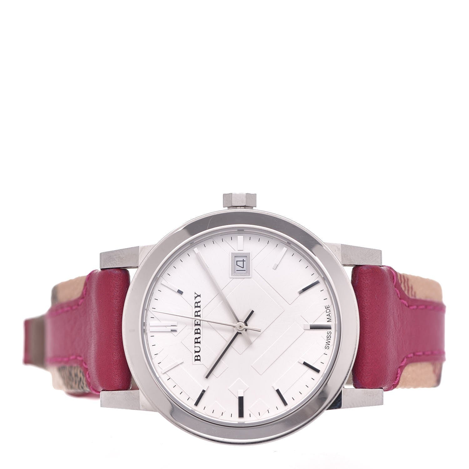 Burberry Stainless Steel Calfskin 38mm Nova Check Quartz Watch BU9149 3 of 7