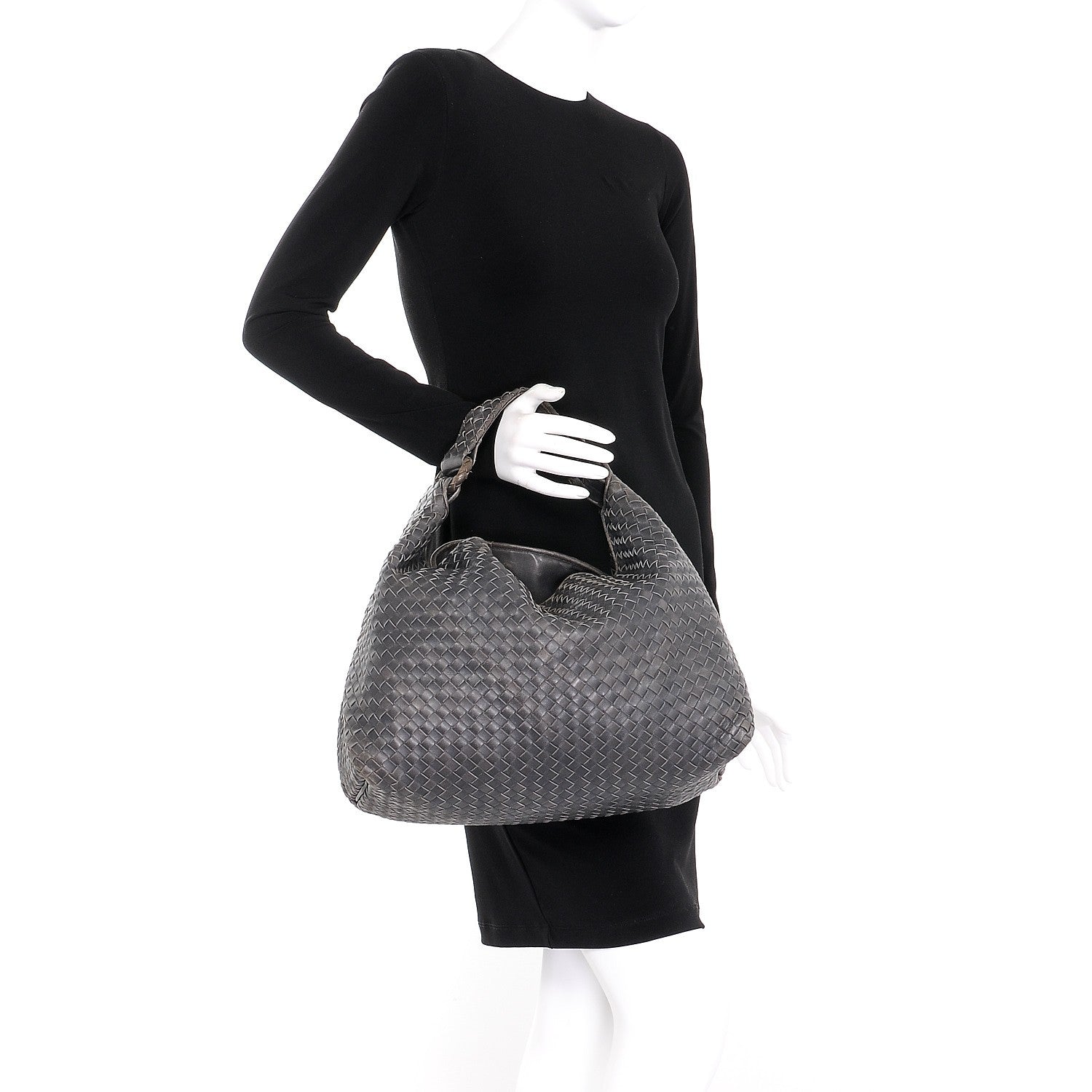 Bottega Veneta Nappa Intrecciato Sloane Hobo Ferro Gray 2 of 20