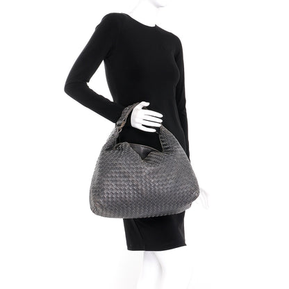 Bottega Veneta Nappa Intrecciato Sloane Hobo Ferro Gray 2 of 20