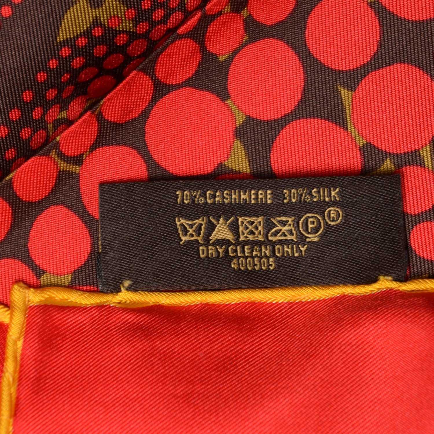 Louis Vuitton Silk Monogram Kusama Town Square Scarf Red 4 of 5