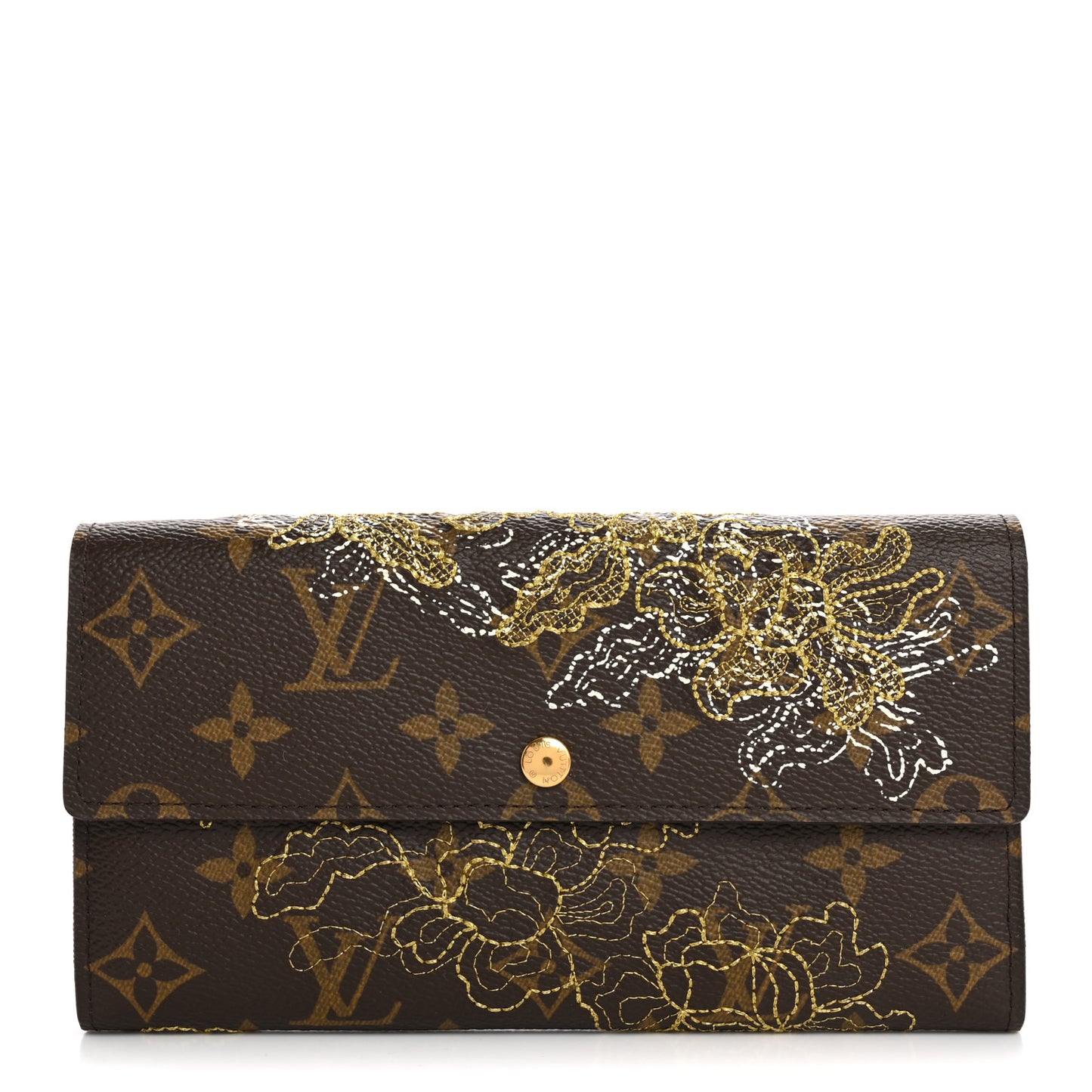Monogram Dentelle Sarah Wallet Gold