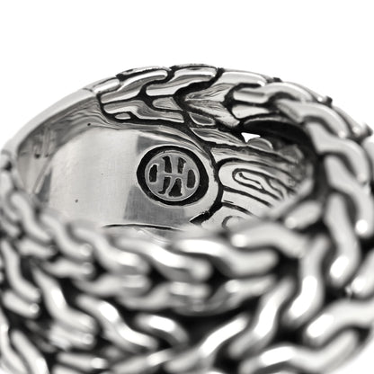 John Hardy Sterling Silver Classic Chain Tiga Overlap Ring 54 7 4 of 4