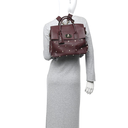 Mulberry Calfskin Studded Medium Cara Delevingne Convertible Satchel Oxblood 2 of 10