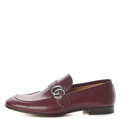 Gucci Goatskin Mens GG Loafers 8.5 Strong Red 1 of 7