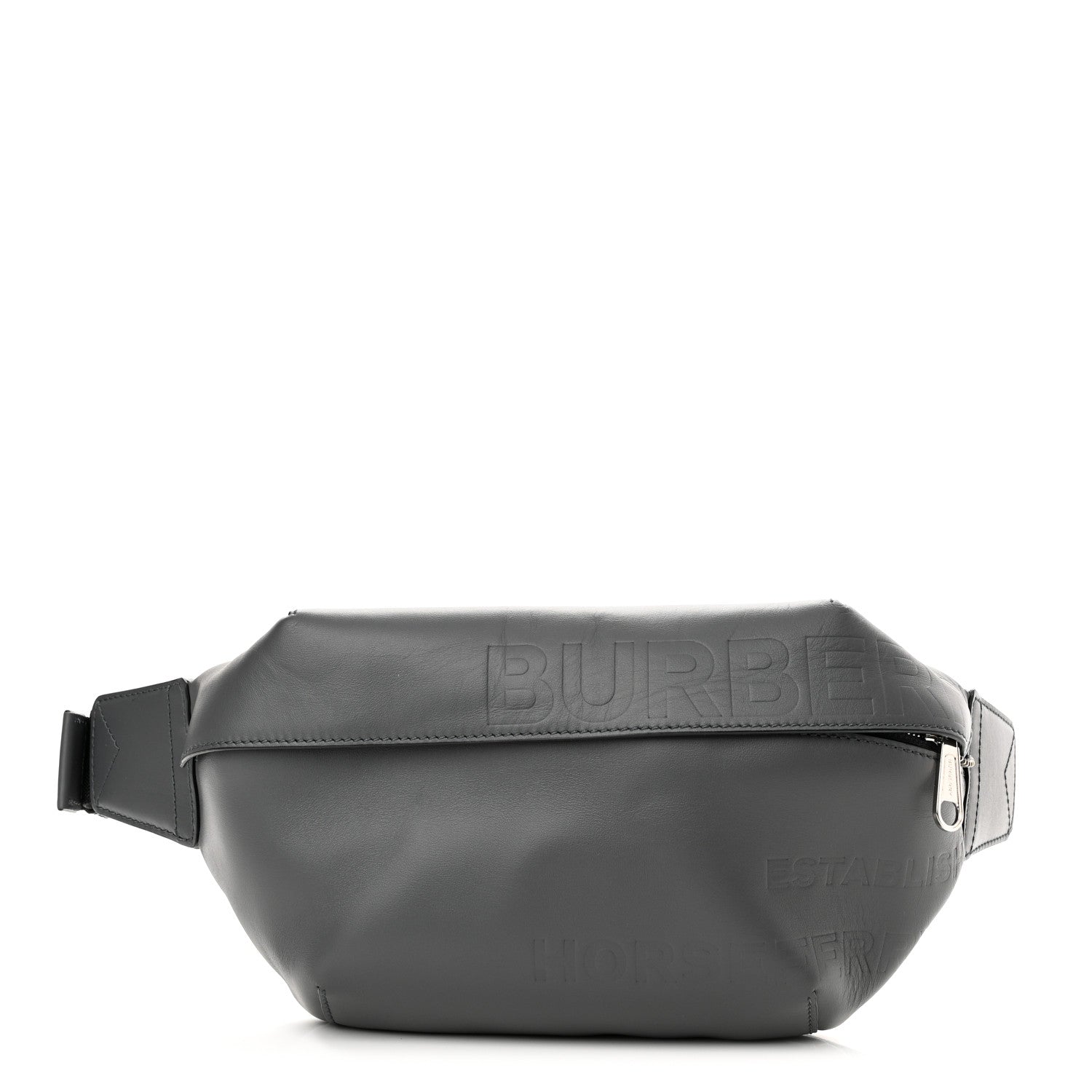 Burberry Calfskin Horseferry Print Medium Sonny Bum Bag Dark Ash Grey 1 of 8