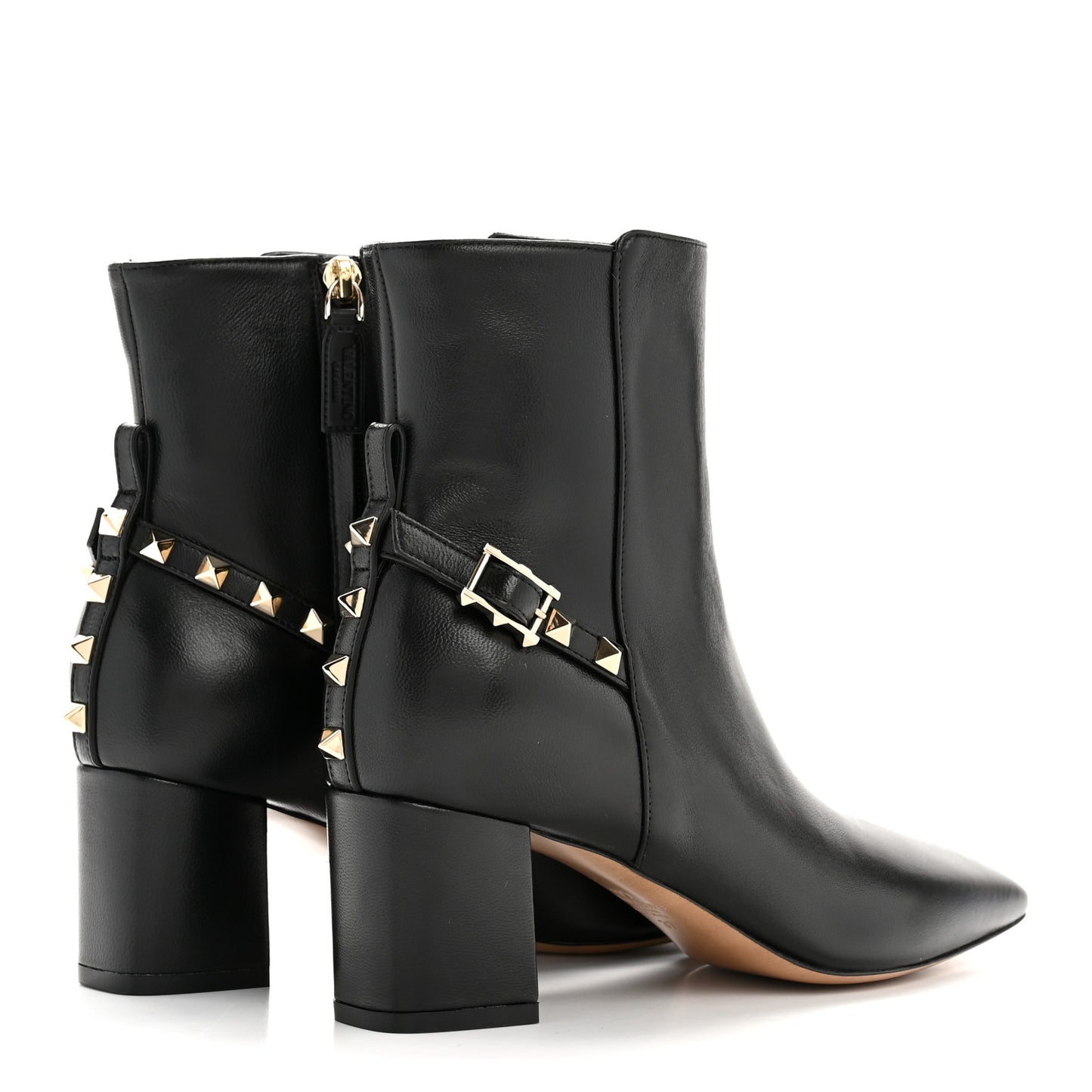 Nappa Rockstud 40mm Ankle Boots 37 Black