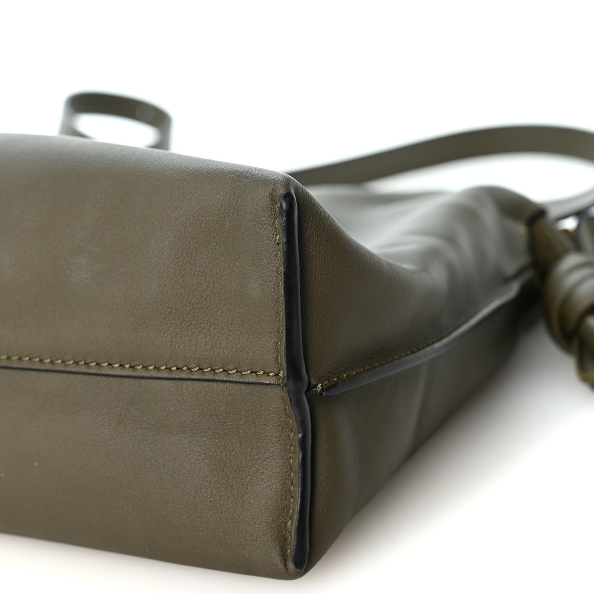Loewe Nappa Calfskin Medium Flamenco Knot Clutch Avocado Green 10 of 10