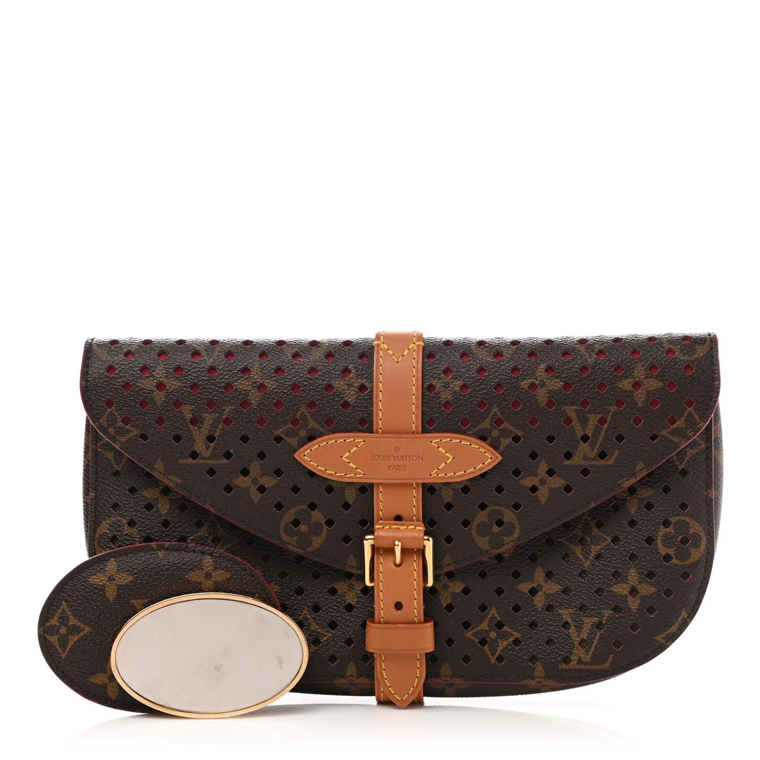 Louis Vuitton Monogram SC Flore Clutch Saumur Corail 1 of 10