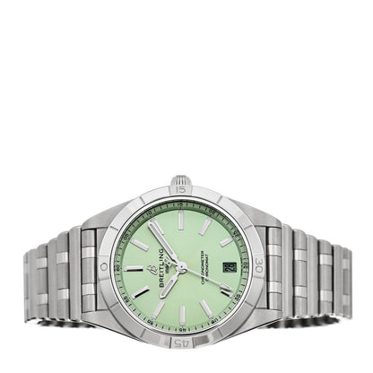 Breitling Stainless Steel 36mm Chronomat Automatic Watch Mint Green A10380 2 of 5