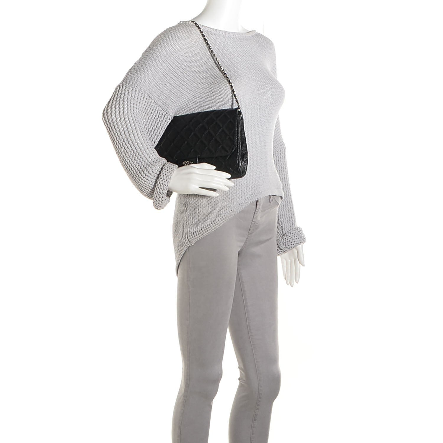 Chanel Caviar Quilted Clutch With Chain Flap Black 10 of 16