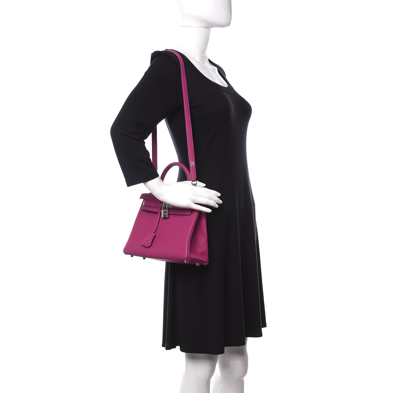 Hermes Togo Kelly Retourne 25 Rose Pourpre 2 of 11