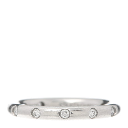 Tiffany Platinum Diamond Bezet Band Ring 54 7 1 of 5