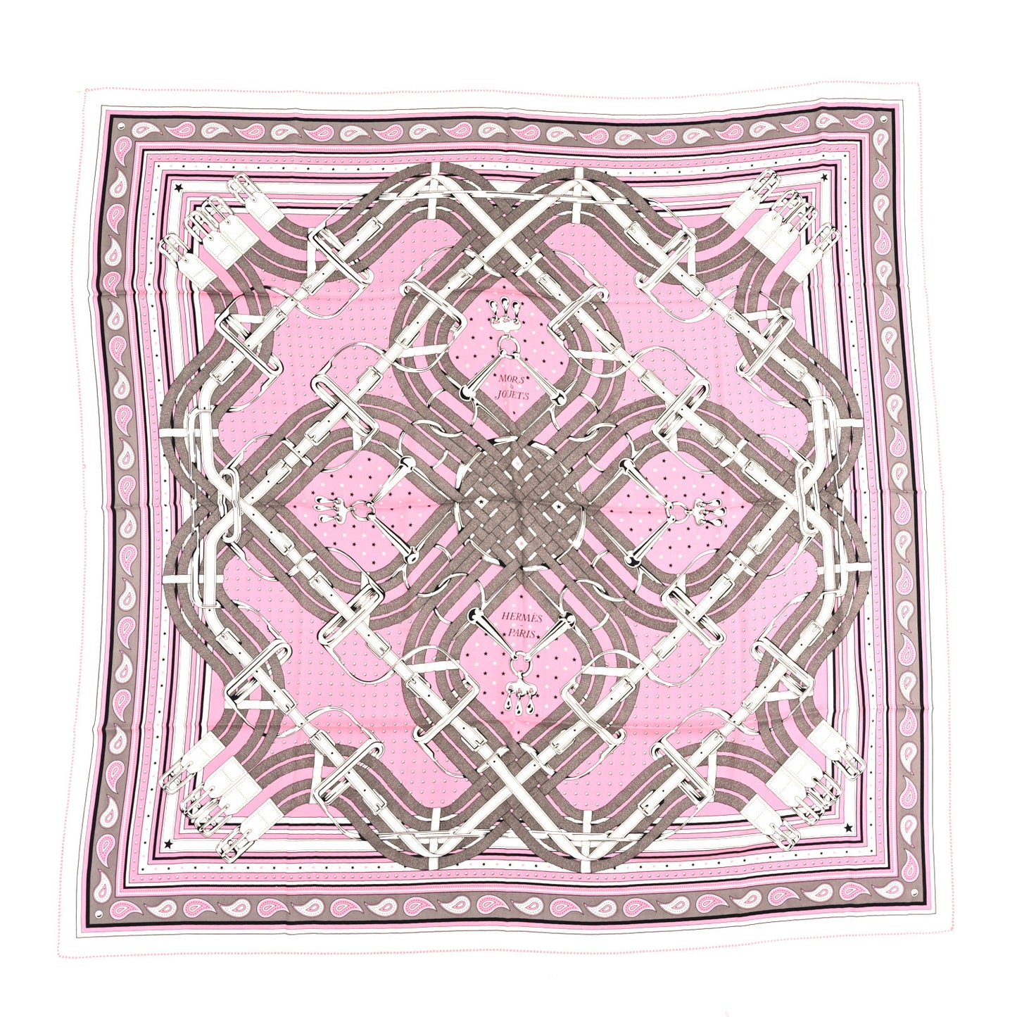 Mors a Jouets Bandana Shawl 140 Rose White Etoupe