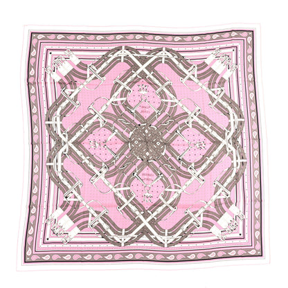 Hermes Mors a Jouets Bandana Shawl 140 Rose White Etoupe 2 of 3