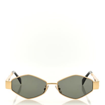 Celine Metal Triomphe 02 Sunglasses CL40254U Gold Green 2 of 7
