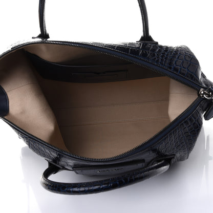 Givenchy Calfskin Crocodile Embossed Large Antigona Navy 4 of 4