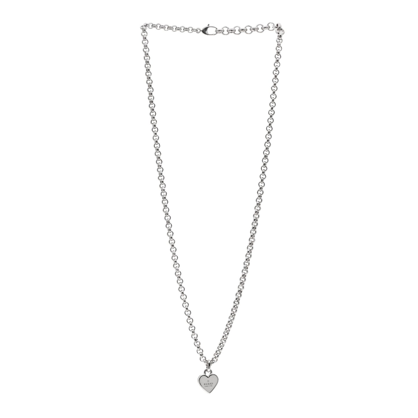 Sterling Silver Trademark Heart Pendant Necklace