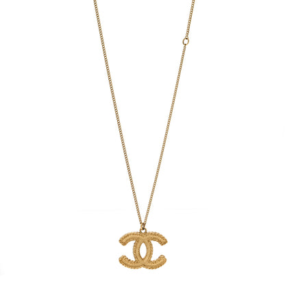 Chanel CC Necklace Matte Gold 1 of 5