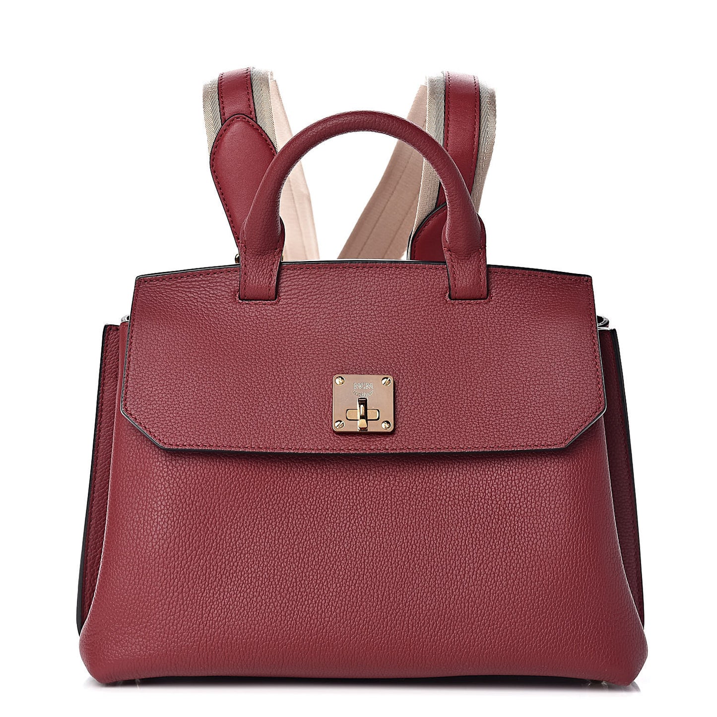Grained Calfskin Milla Convertible Backpack Scooter Red