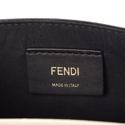 Fendi Vitello Liberty F is Fendi Bi-Color FF 1974 Embossed Envelope Belt Bag Maya Black 7 of 9