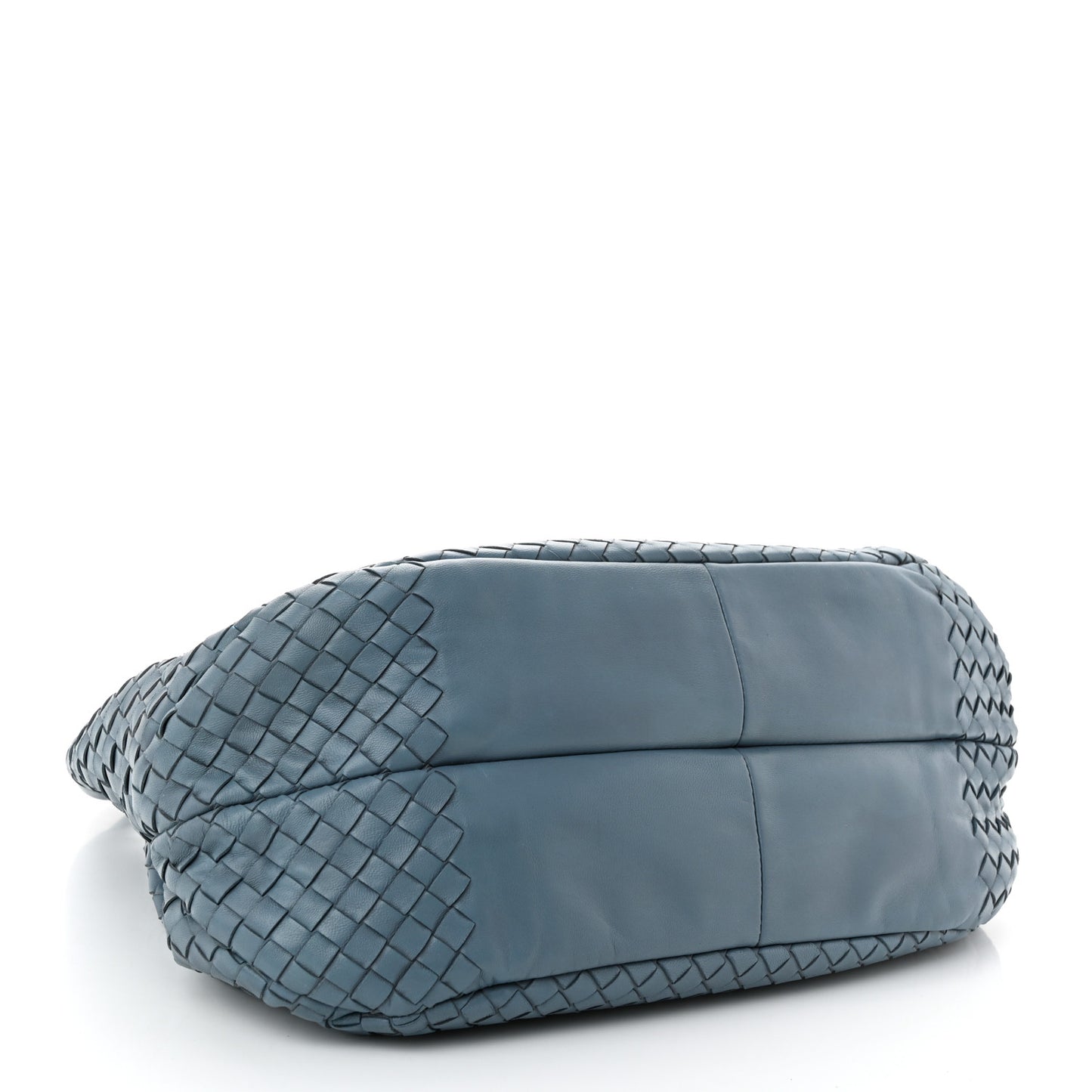 Nappa Intrecciato Medium Campana Hobo Blue