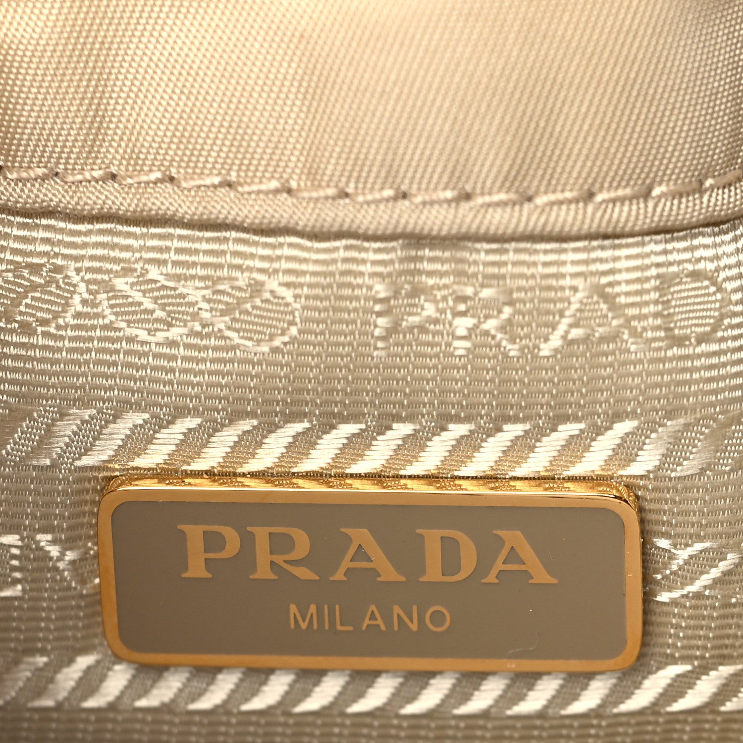 Prada Re-Nylon Saffiano Duet Bucket Crossbody Bag Deserto 6 of 12
