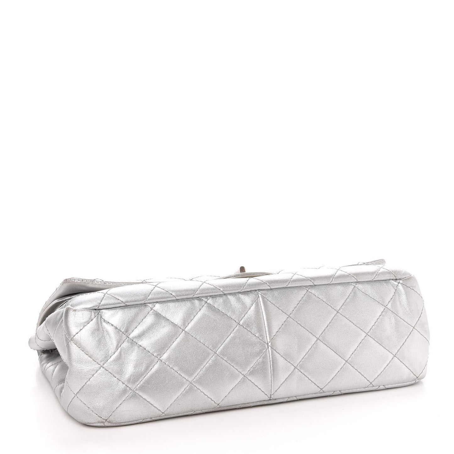 Metallic Lambskin Quilted 2.55 Reissue 227 Flap Silver
