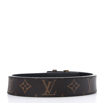 Louis Vuitton Calfskin Monogram 30mm LV Initiales Reversible Belt 85 34 Black 2 of 4