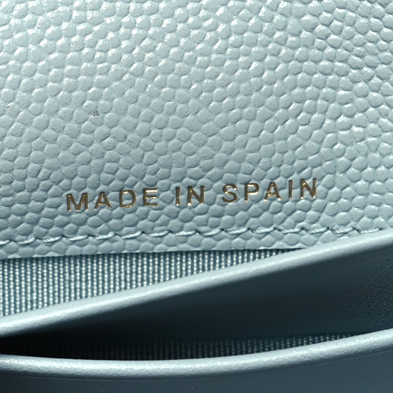 Chanel Caviar Quilted Medium Gusset Flap Wallet Light Blue 7 of 10