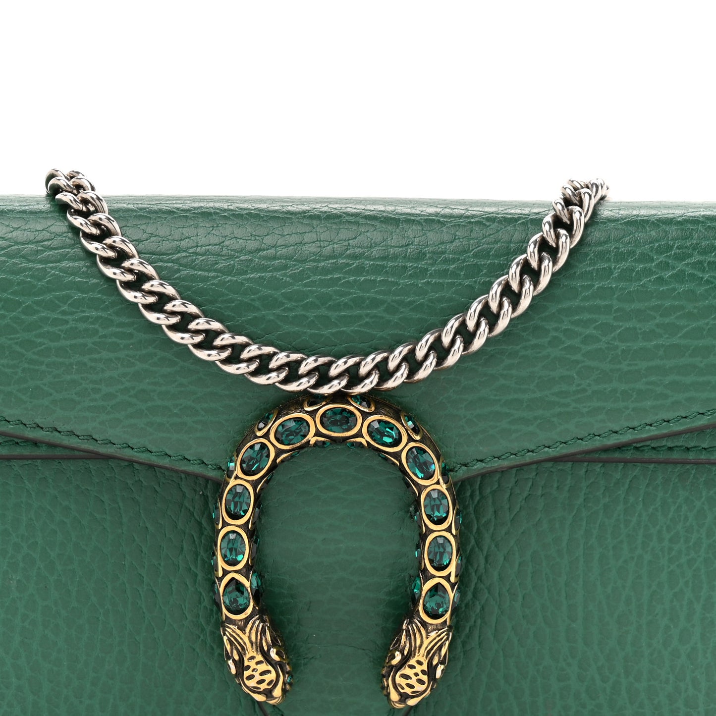 Dollar Calfskin Crystal Super Mini Dionysus Shoulder Bag Emerald