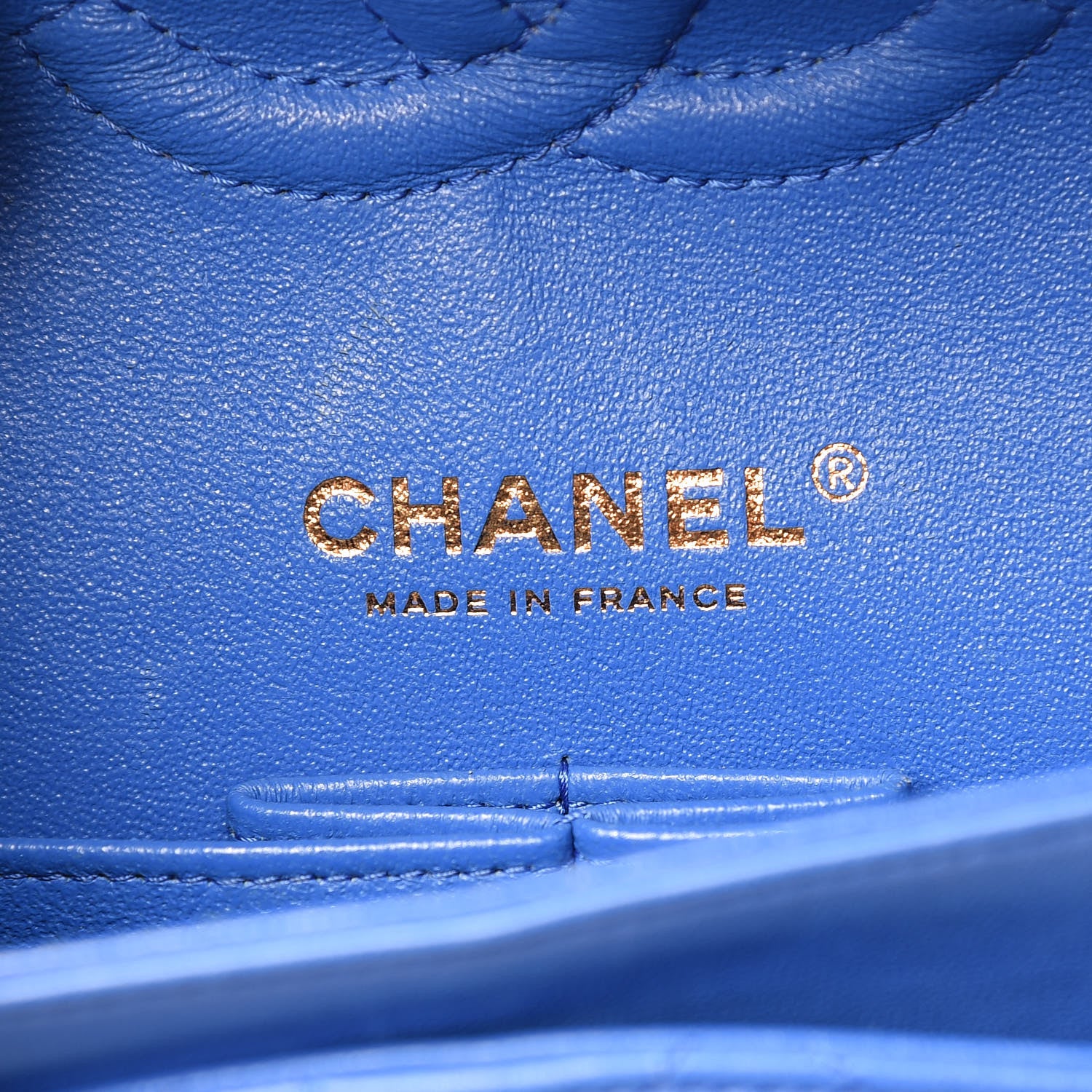 Chanel Lambskin Quilted Medium Double Flap Blue 6 of 16