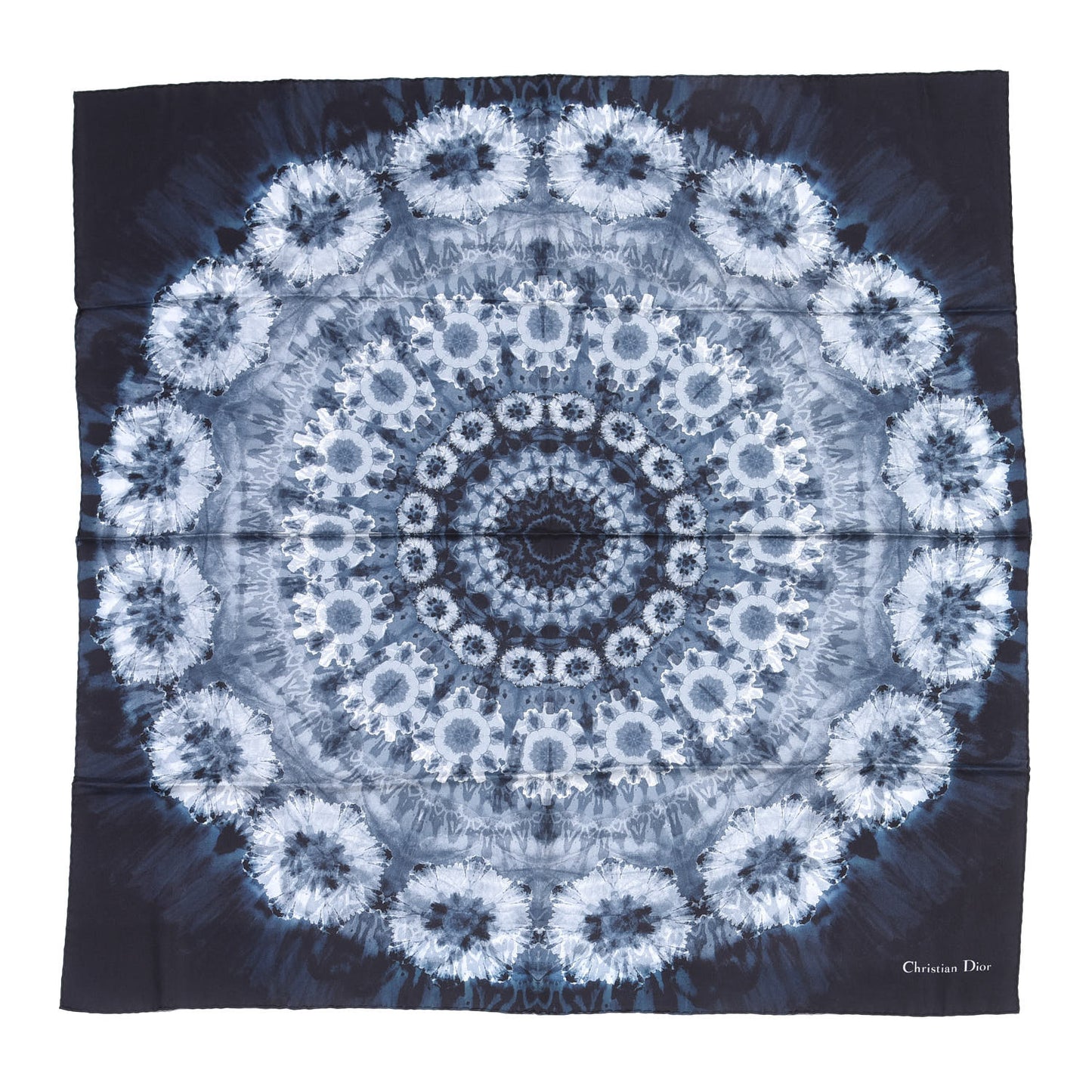 Silk KaleiDioroscopic Scarf 90 Blue