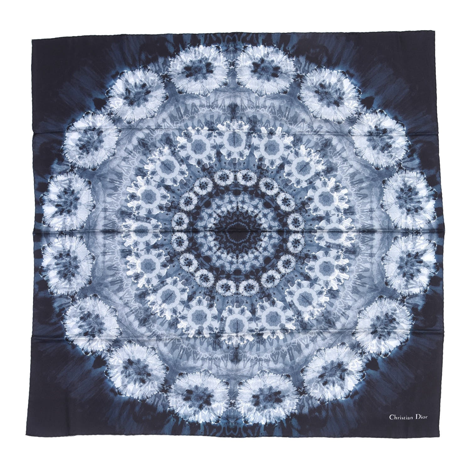 Christian Dior Silk KaleiDioroscopic Scarf 90 Blue 1 of 3
