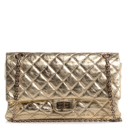 Chanel Aged Calfskin 2.55 Reissue 226 Flap Metallic Gold 1 of 11
