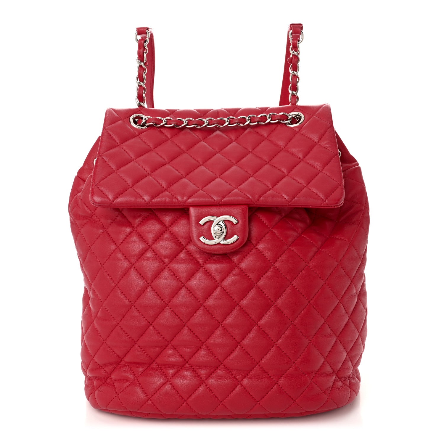 Chanel Lambskin Quilted Large Urban Spirit Backpack Red 1 of 10