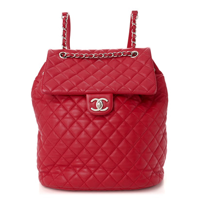 Chanel Lambskin Quilted Large Urban Spirit Backpack Red 1 of 10