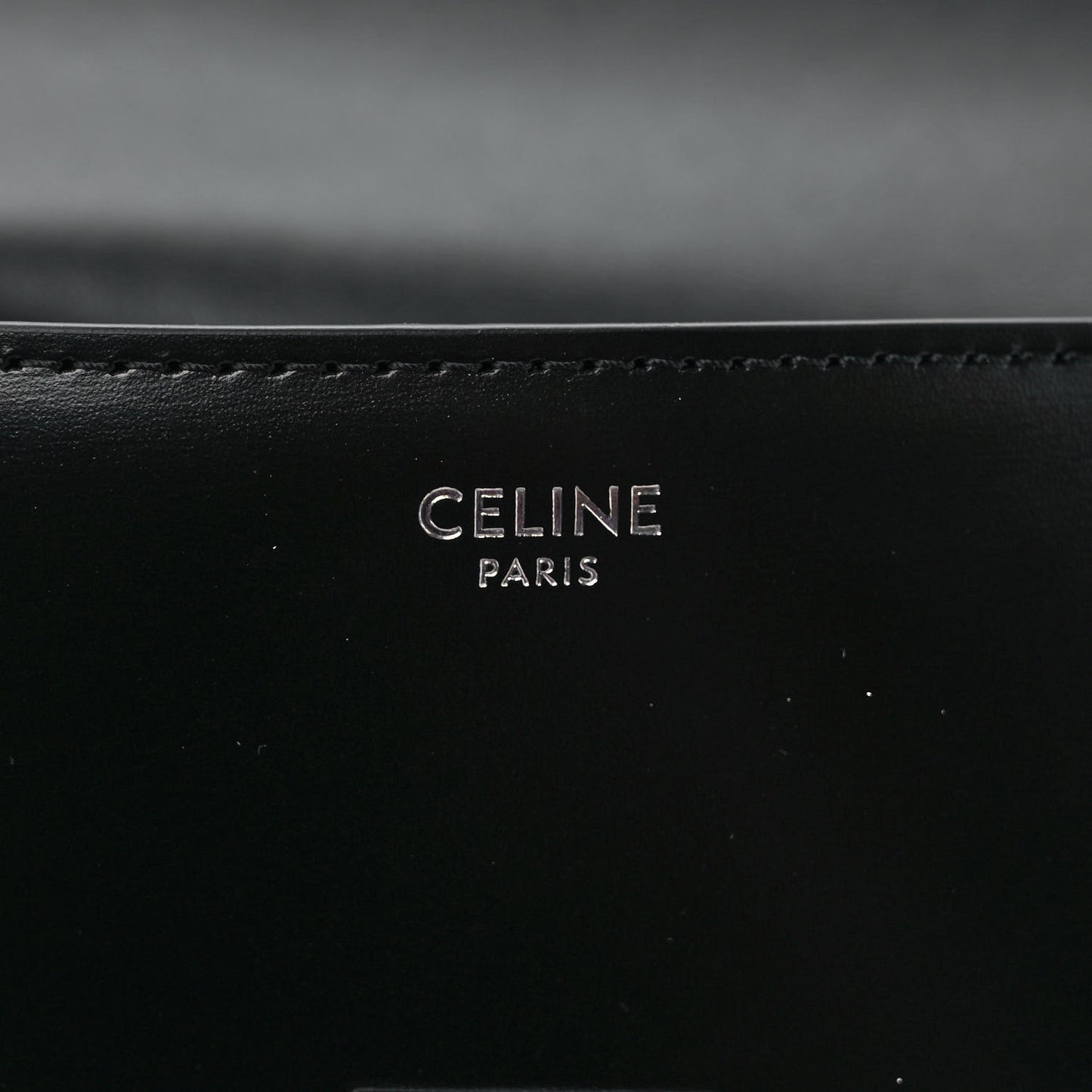 Shiny Calfskin Triomphe Chain Shoulder Bag Black