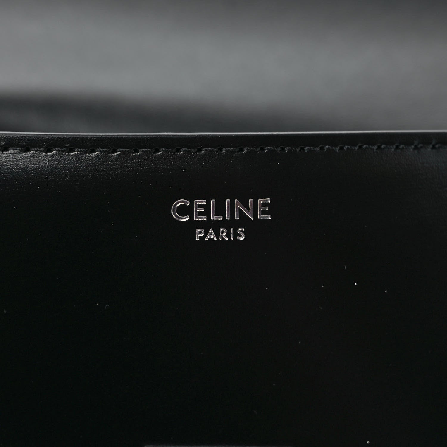 Celine Shiny Calfskin Triomphe Chain Shoulder Bag Black 6 of 10