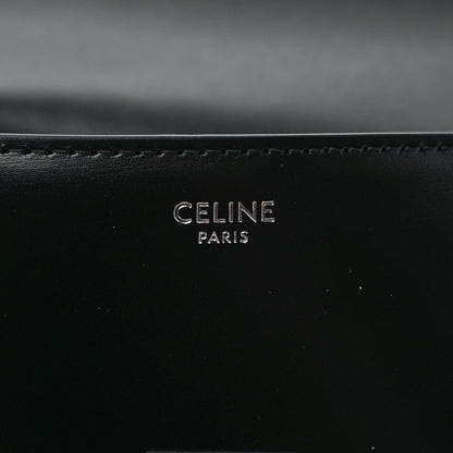 Celine Shiny Calfskin Triomphe Chain Shoulder Bag Black 6 of 10