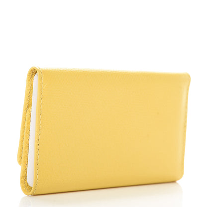 Chanel Grained Calfskin CC Button 6 Key Holder Yellow 3 of 10