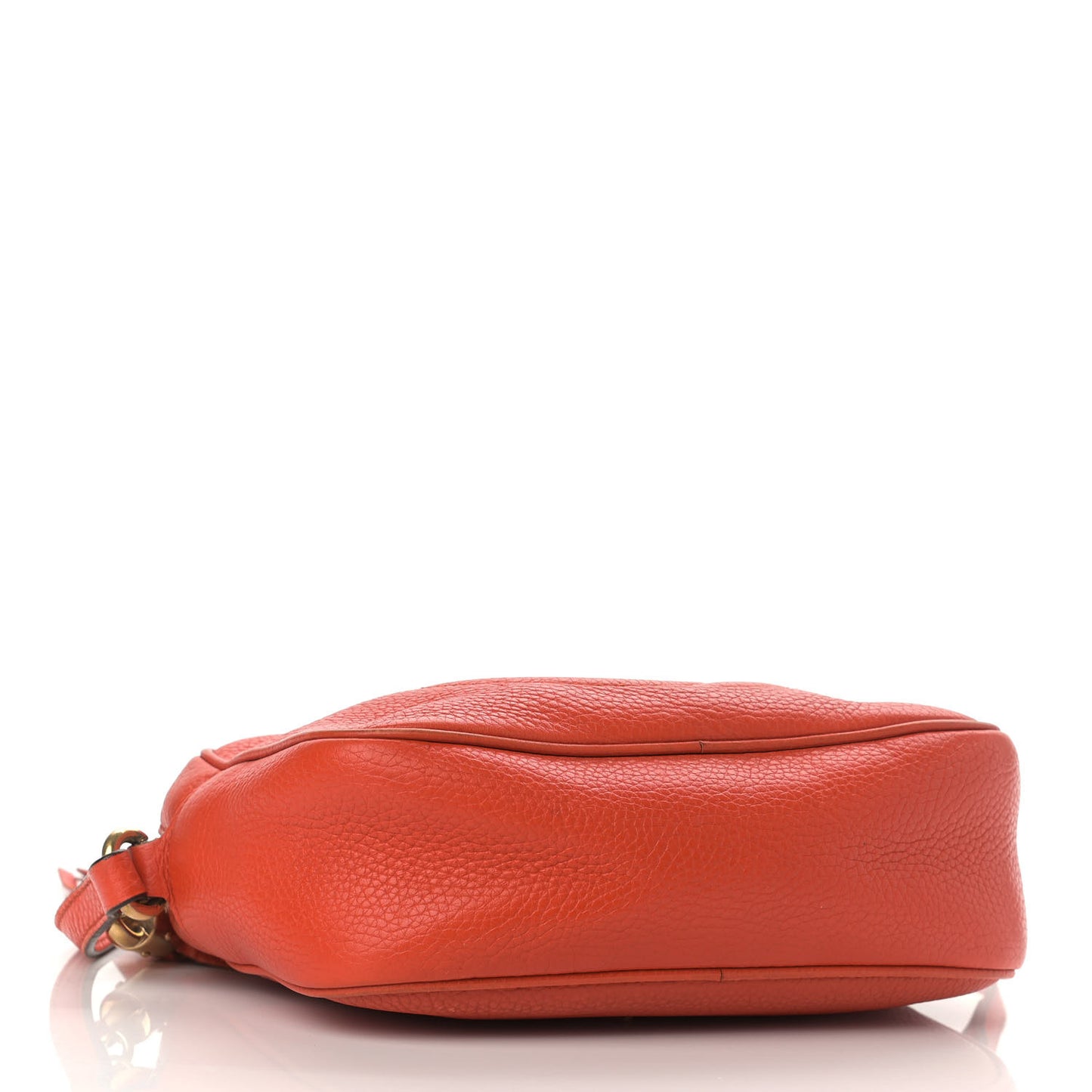 Pebbled Calfskin Small Soho Disco Bag Sun Orange