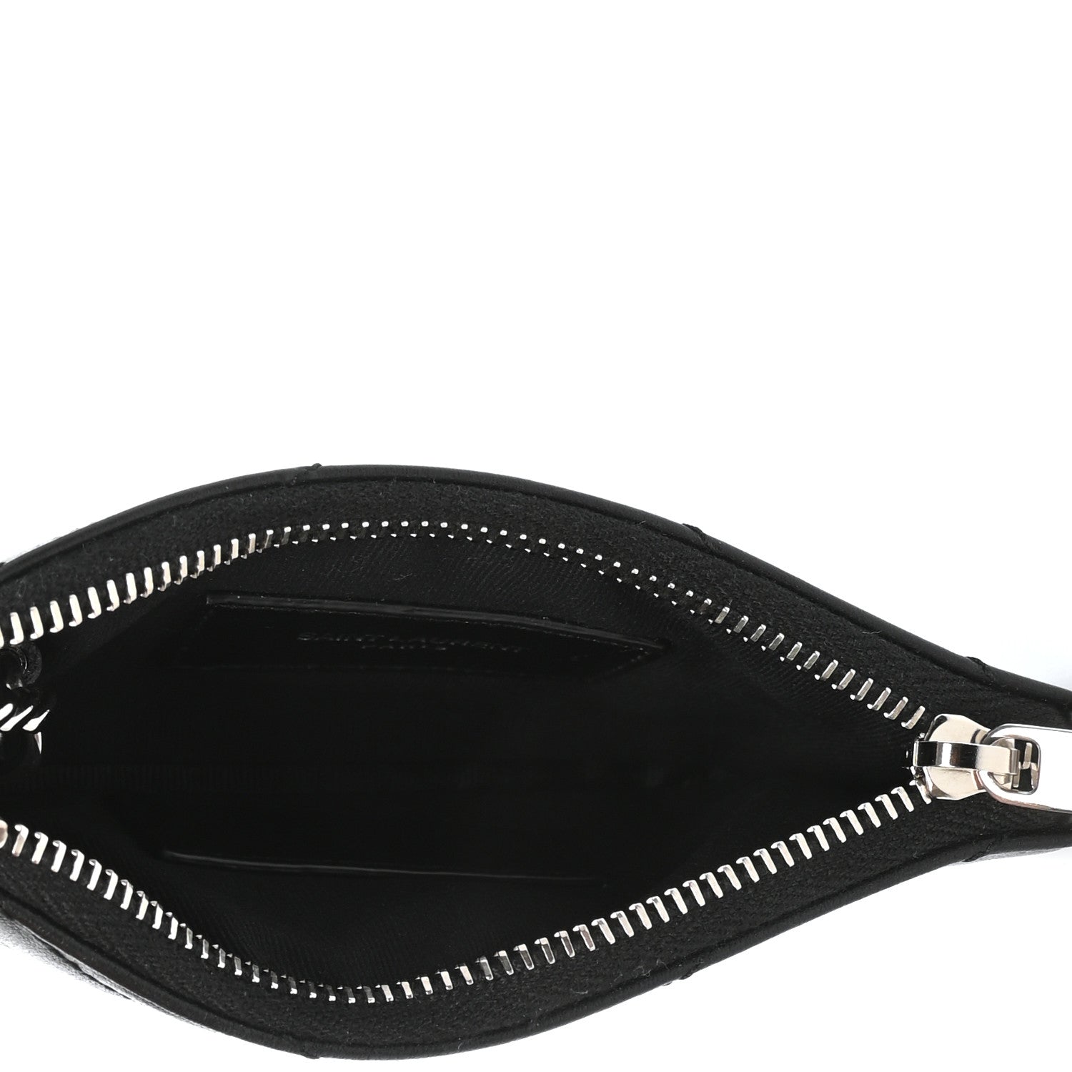 Saint Laurent Calfskin Matelasse Monogram Key Pouch Black 5 of 9