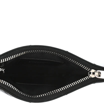 Saint Laurent Calfskin Matelasse Monogram Key Pouch Black 5 of 9