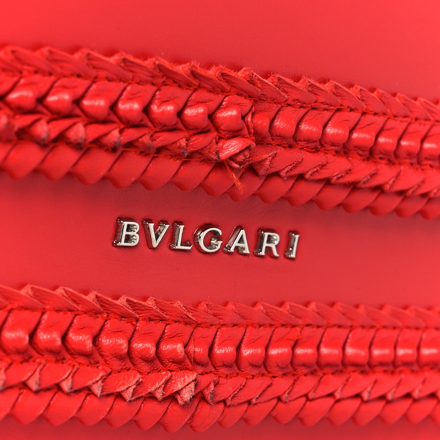 Bulgari Calfskin Plisse Serpenti Forever Crossbody Bag Red 9 of 12