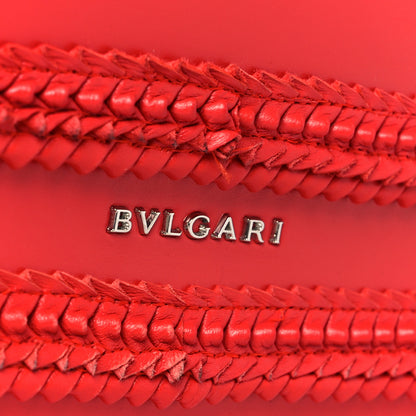 Bulgari Calfskin Plisse Serpenti Forever Crossbody Bag Red 9 of 12