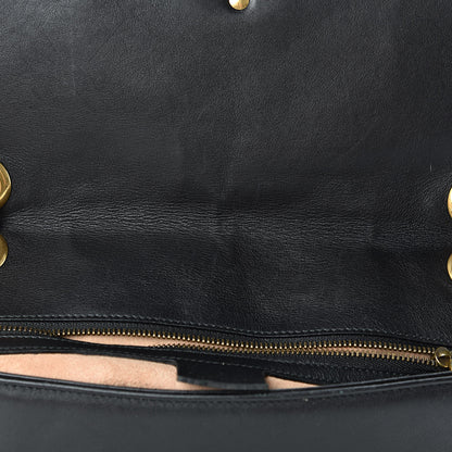 Gucci Calfskin Matelasse Medium GG Marmont Shoulder Bag Black 13 of 15